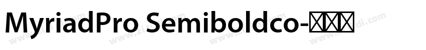 MyriadPro Semiboldco字体转换